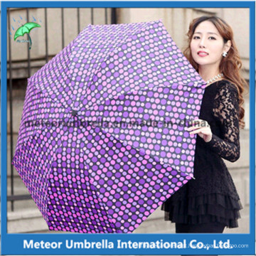 Itens de fantasia Impressão em cores Fold Sun e chuva Promoção Presente Mulher Parasol Umbrella